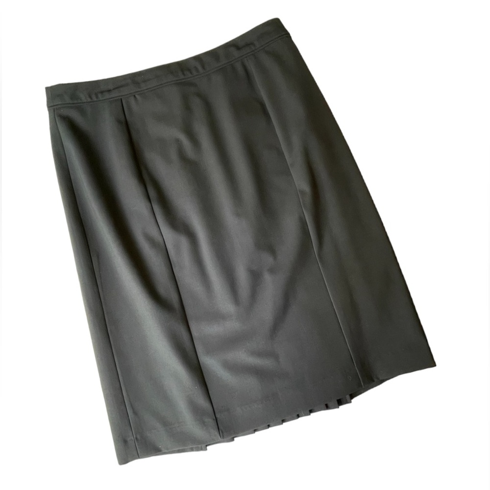 Forth & Towne Allegory Black Business Career Pencil Skirt with Kick Pleats, 8